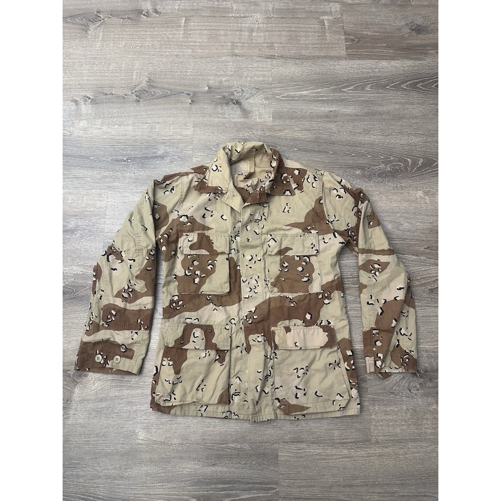 Vintage Chocolate Chip Desert Camo Field Shirt Jacket Military Men's S Regular